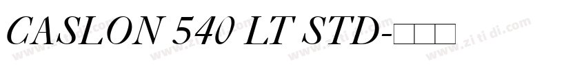 CASLON 540 LT STD字体转换